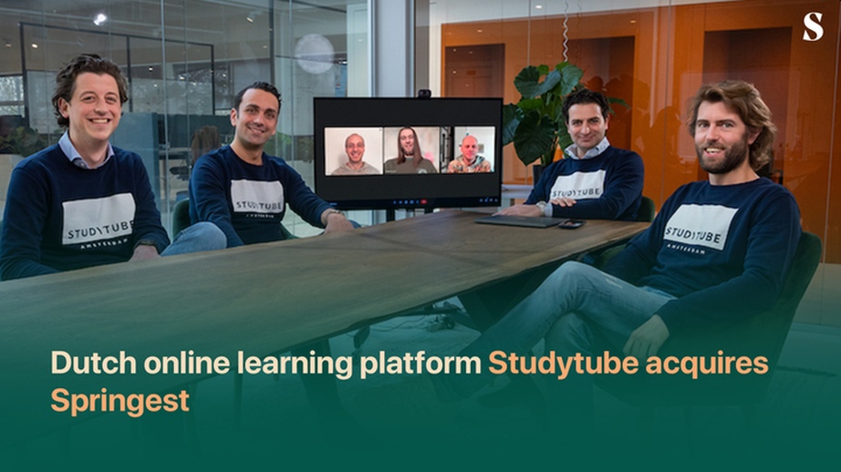 总部位于阿姆斯特丹的在线学习初创公司 StudyTube 收购了培训市场 Springest；完成 3000 万美元 B 轮融资