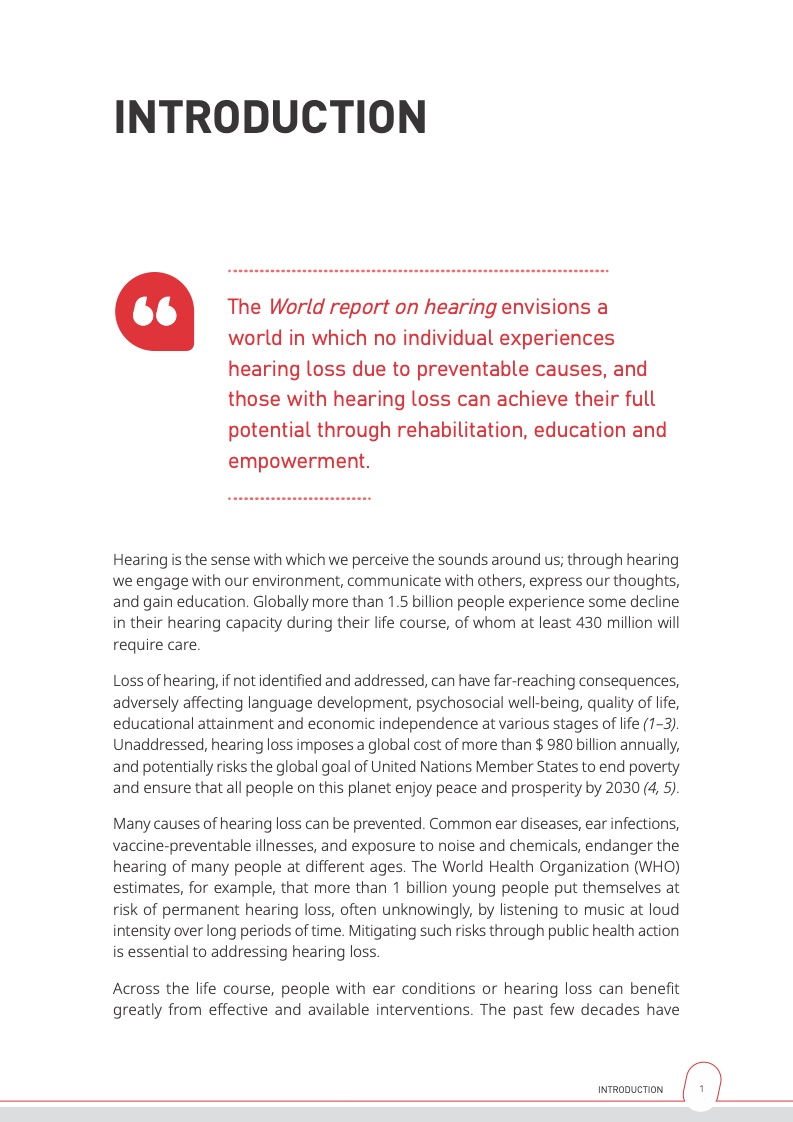 世界卫生组织：2021年世界听力报告（254页）