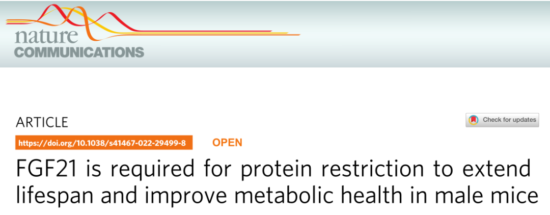 减少蛋白质摄入，可以延长寿命？这一关键因子功不可没