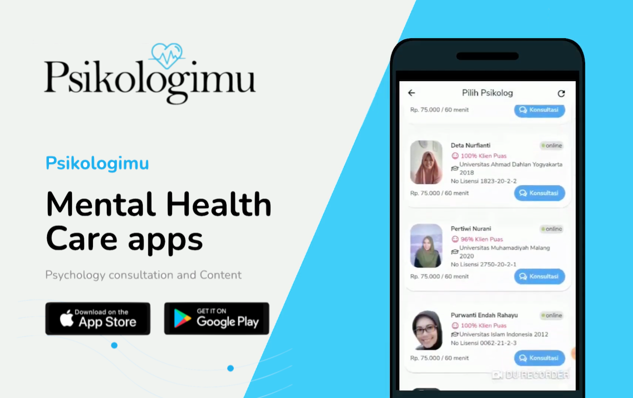 Psikologimu：一款来自印度尼西亚的应用程序，可以让适合你的心理学家进行远程体检【CyberAgent Pitching Arena 平台介绍】