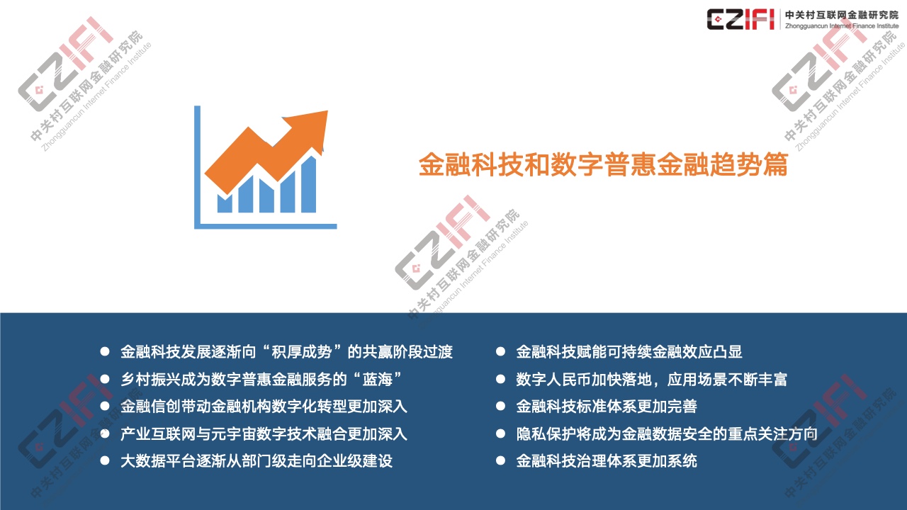 中关村互联网金融研究院：2022年中国金融科技和数字普惠金融发展报告