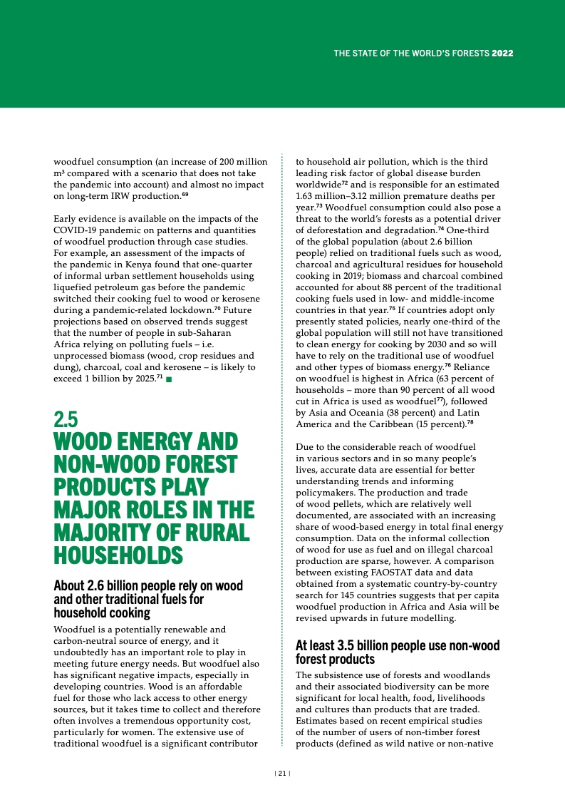FAO：2022年世界森林状况报告