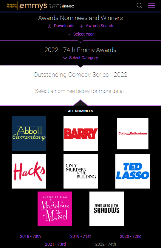 电视学院：2022年第74届艾美奖排名 Hulu拿到58项创纪录