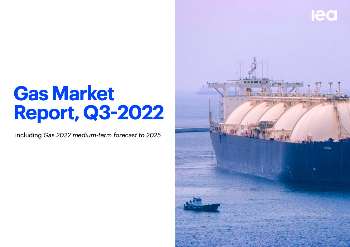 国际能源署：天然气分析及展望2022-2025