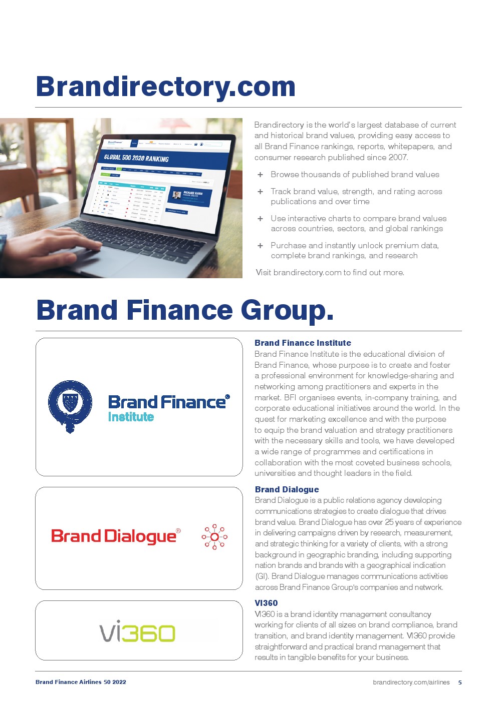 Brand Finance：2022年航空公司50强