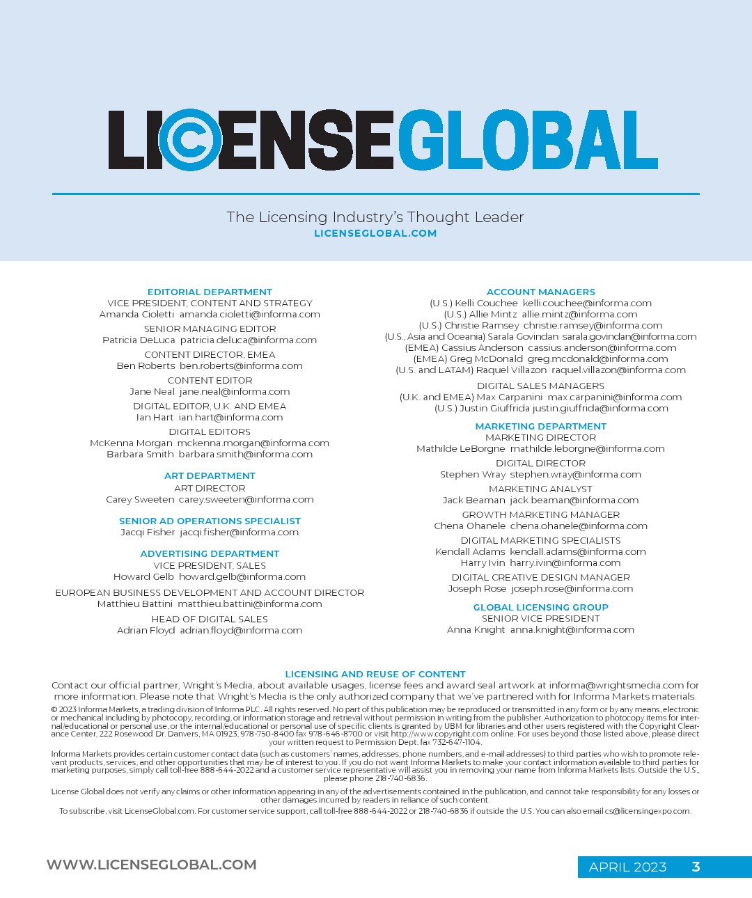 License Global：2023年全球顶级授权代理商报告