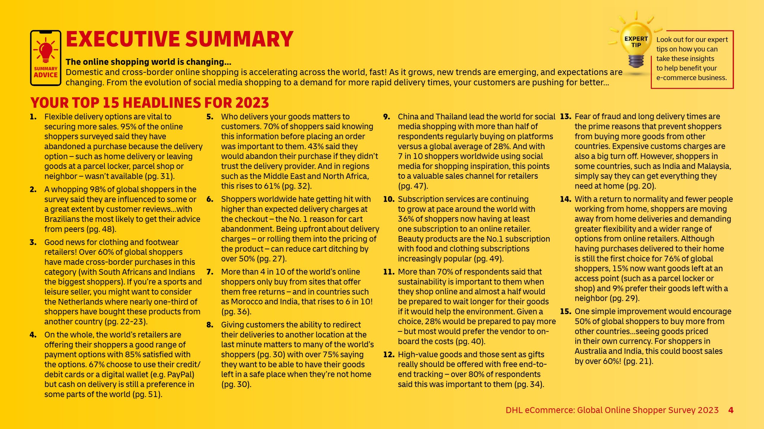DHL：2023年全球网购消费者调查报告