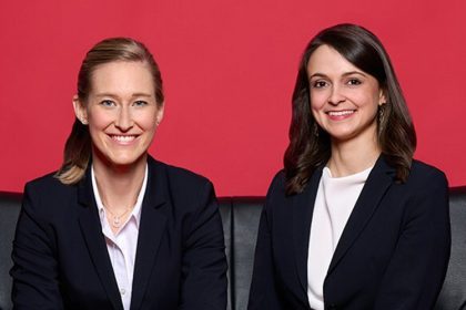 Julia Astrid Riemenschneider, CEO, Rethink Robotics (left) and Franziska Lorenz, COO, Rethink Robotics.