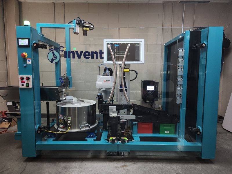 Invent Automation has integrated CapSen technology as DENSO automates in workcells like this.