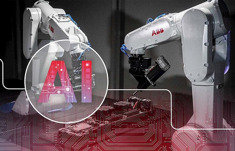 ABB Robotics 正在与 T-Robotics 和 Mbodi 合作，使他们的机器人（如上图所示）更加自主、直观、适应性和高效。