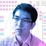 一位戴眼镜的亚洲男士与代码和LG Exaone相关技术插图的拼贴照片