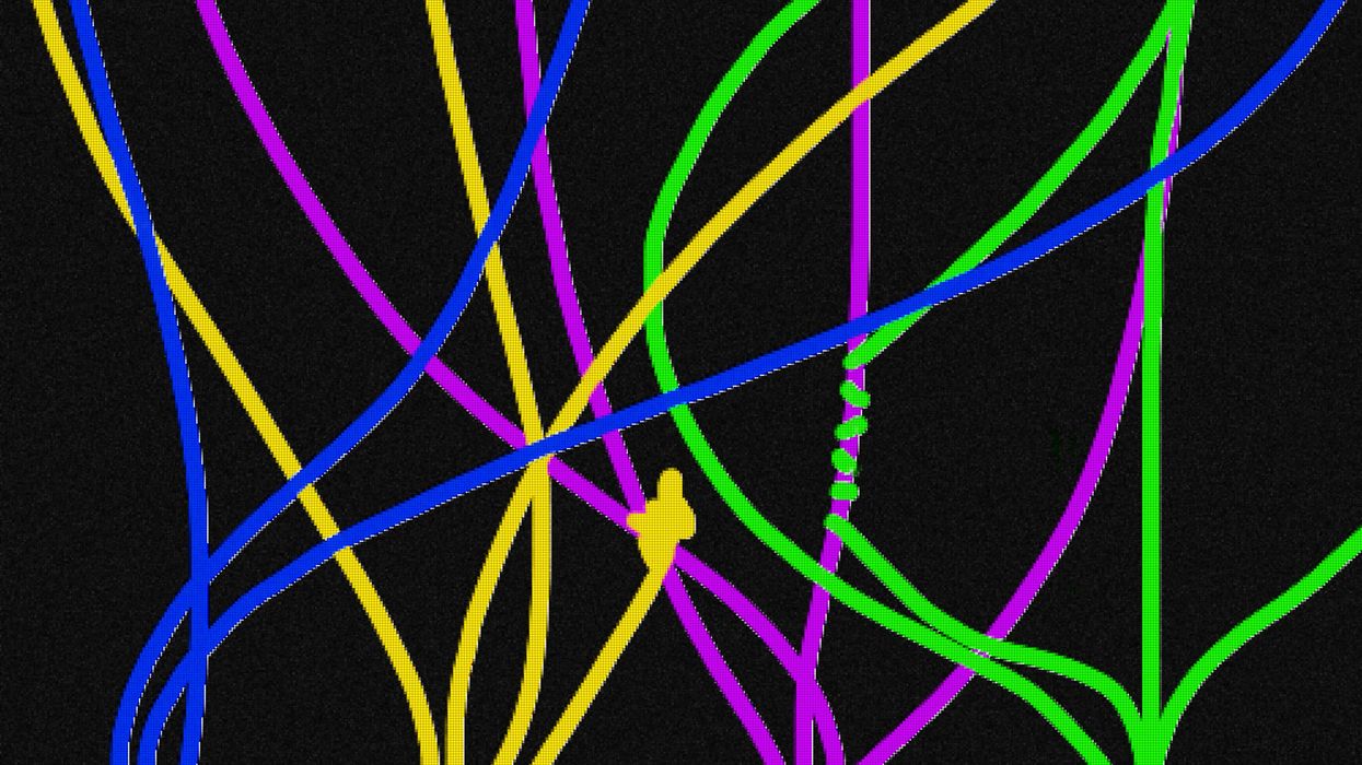 色彩斑斓的缠绕循环