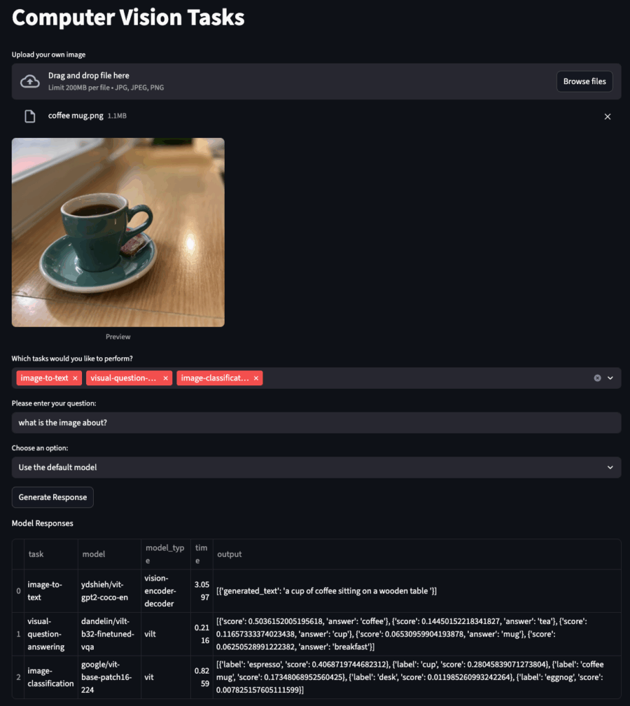图像 2: Streamlit 计算机视觉任务 Web 应用