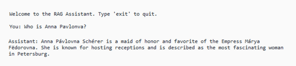 RAG助手回答示例
