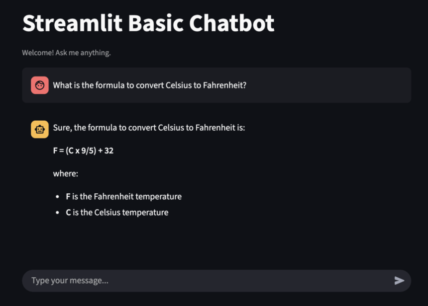 图1：Streamlit初始问答界面