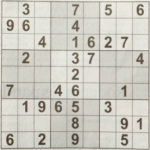 图像21：透视变换后数独网格的最终平面俯视图