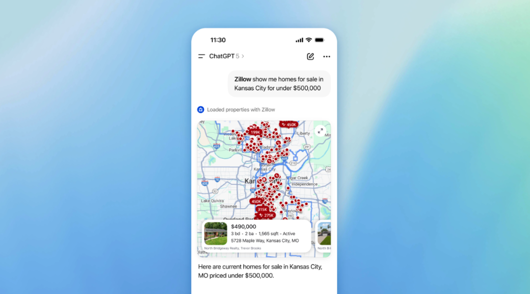 ChatGPT集成Zillow房地产应用演示