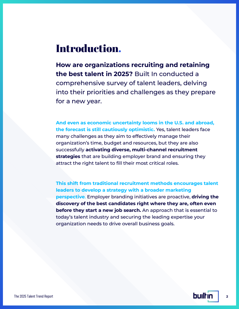 2025年人才趋势报告页面 2