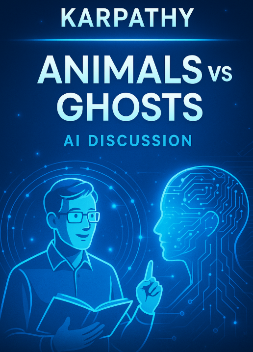 动物式智能与幽灵式智能（LLMs）对比示意图