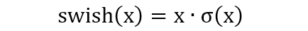 图 7. swish 激活函数的方程 [5]。