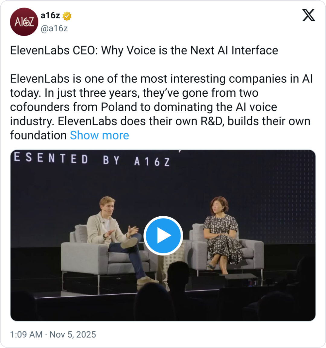 ElevenLabs团队在a16z活动上分享的组织方法论