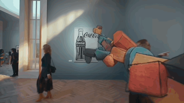 可口可乐2023年‘Masterpiece’广告：画作人物传递可乐