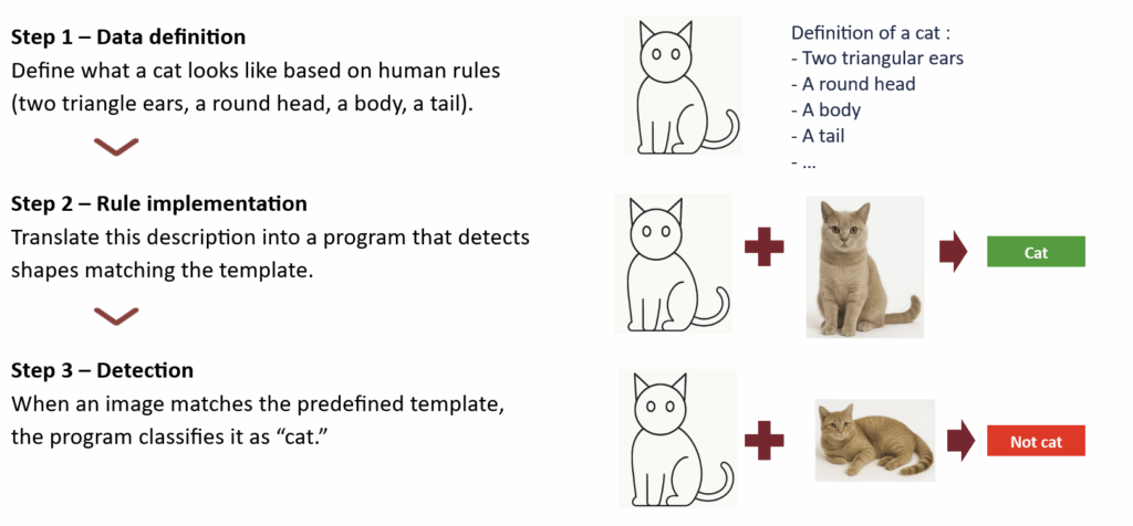 图像1：通过确定性方法检测图像中的猫（作者绘制）