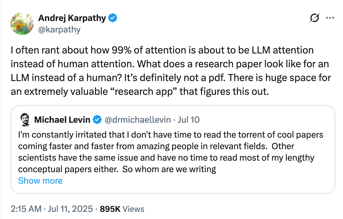 图1：关于论文阅读难度的社交媒体讨论截图