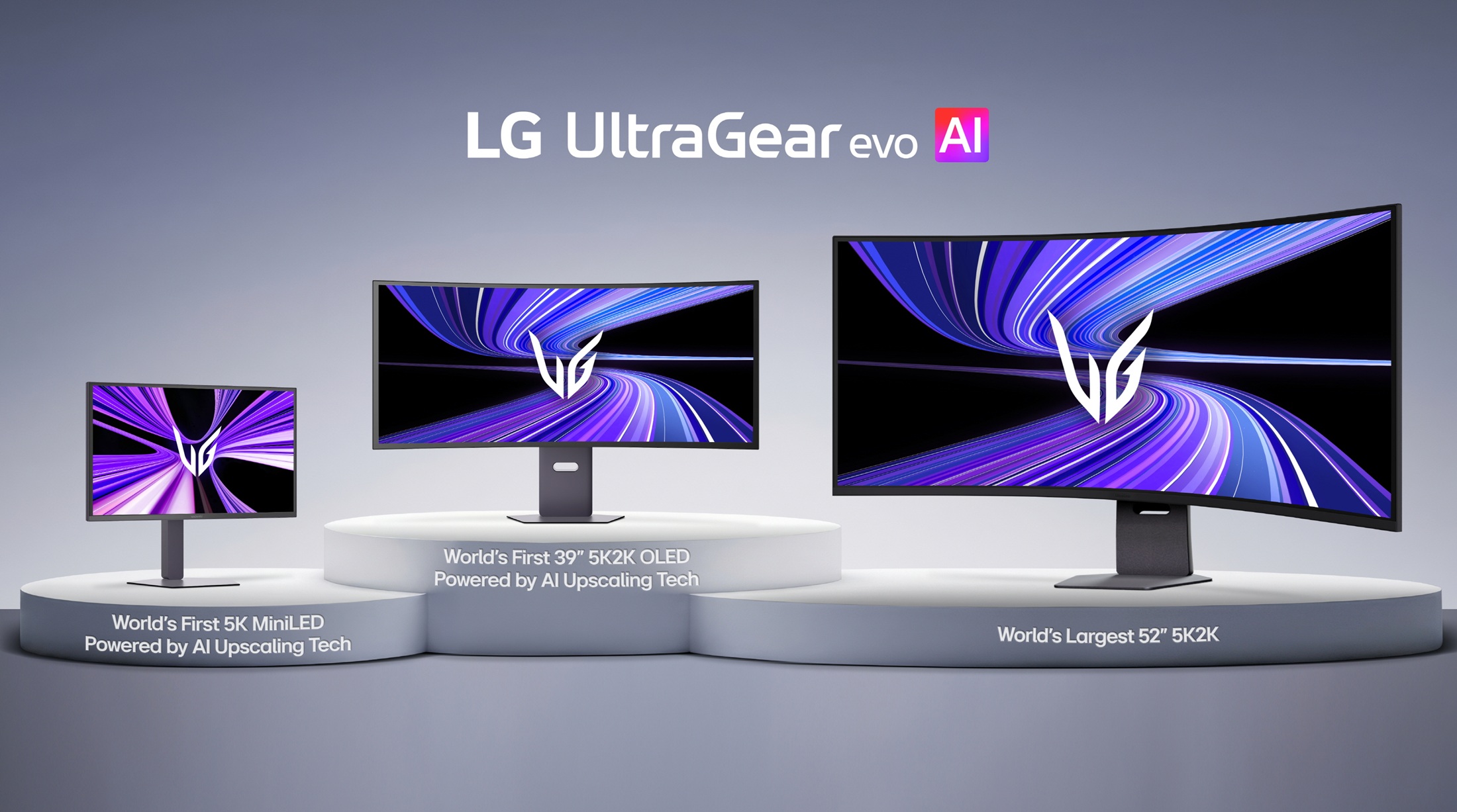 LG CES 2026 UltraGear evo系列电竞显示器主视觉图