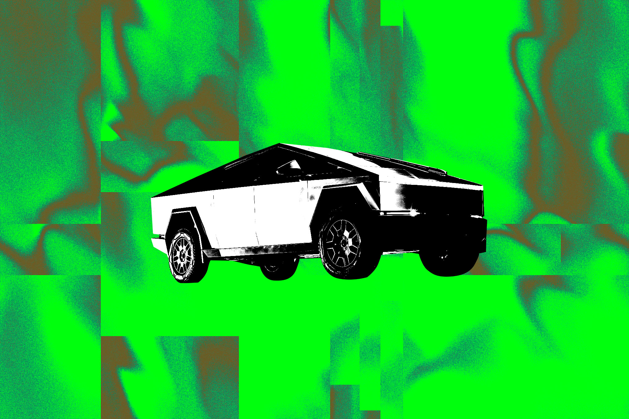 特斯拉Cybertruck停在弗吉尼亚州道路上